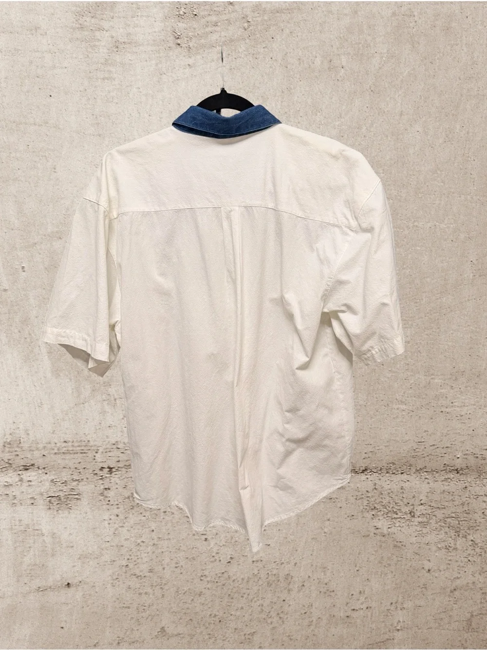 Jane Ashley Vintage 90s Western Embroidered Beaded Blouse Denim Collar White L - Picture 4 of 6